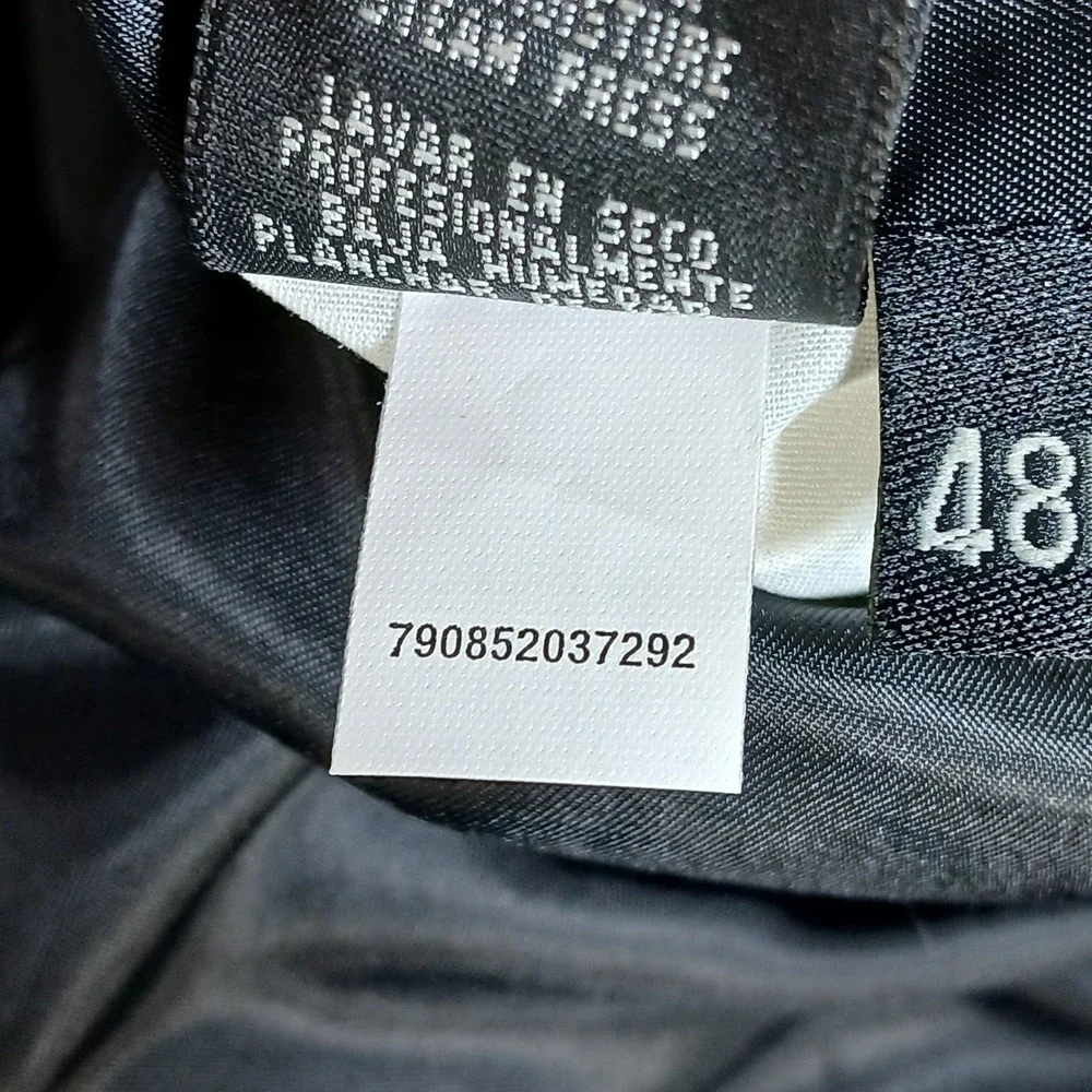 Croft & Barrow Y2K Sport Coat Mens 48L Corduroy Blazer Black Cotton NEW